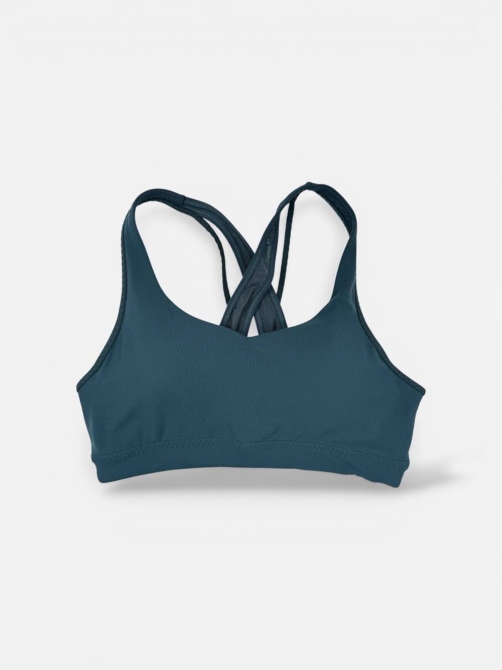 Athleta Transcendence Powervita Crossback‎ Sports Bra Dark Teal S Medium Support